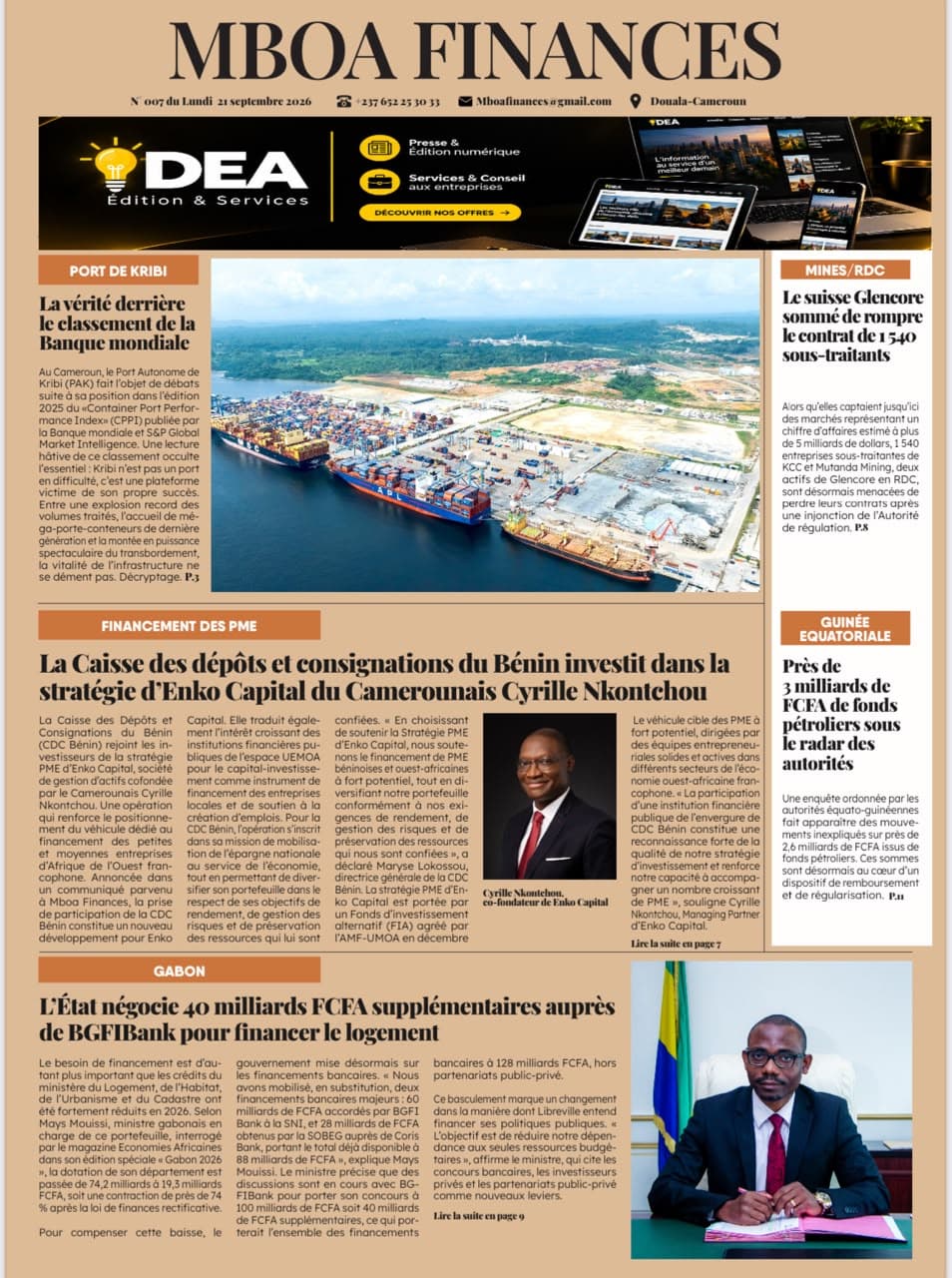 La Une - Mboa Finances
